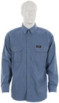 MCR Safety SBS1006 - Summit Breeze® Flame Resistant (FR) Shirt - Medium Blue 5.5-ounce Inherent Blend Material - Long Sleeve with Vented Underarms and Back - CAT 2 - ASTM F1930 Tested - Less Than 5% Body Burn when Worn with our P2D Jeans