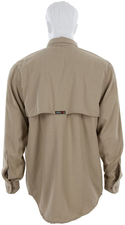 MCR Safety SBS1003 - Summit Breeze® Flame Resistant (FR) Shirt - Tan 5.5-ounce Inherent Blend Material - Long Sleeve with Vented Underarms and Back - CAT-2 - ASTM F1930 Tested - Less Than 5% Body Burn when Worn with our P2D Jeans — manufacturer image 4