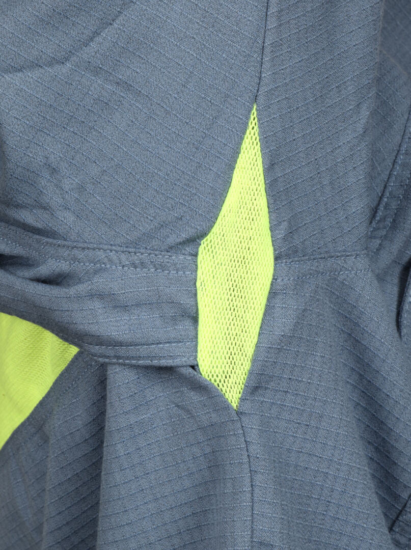 MCR Safety SBS1006 - Summit Breeze® Flame Resistant (FR) Shirt - Medium Blue 5.5-ounce Inherent Blend Material - Long Sleeve with Vented Underarms and Back - CAT 2 - ASTM F1930 Tested - Less Than 5% Body Burn when Worn with our P2D Jeans — manufacturer image 5