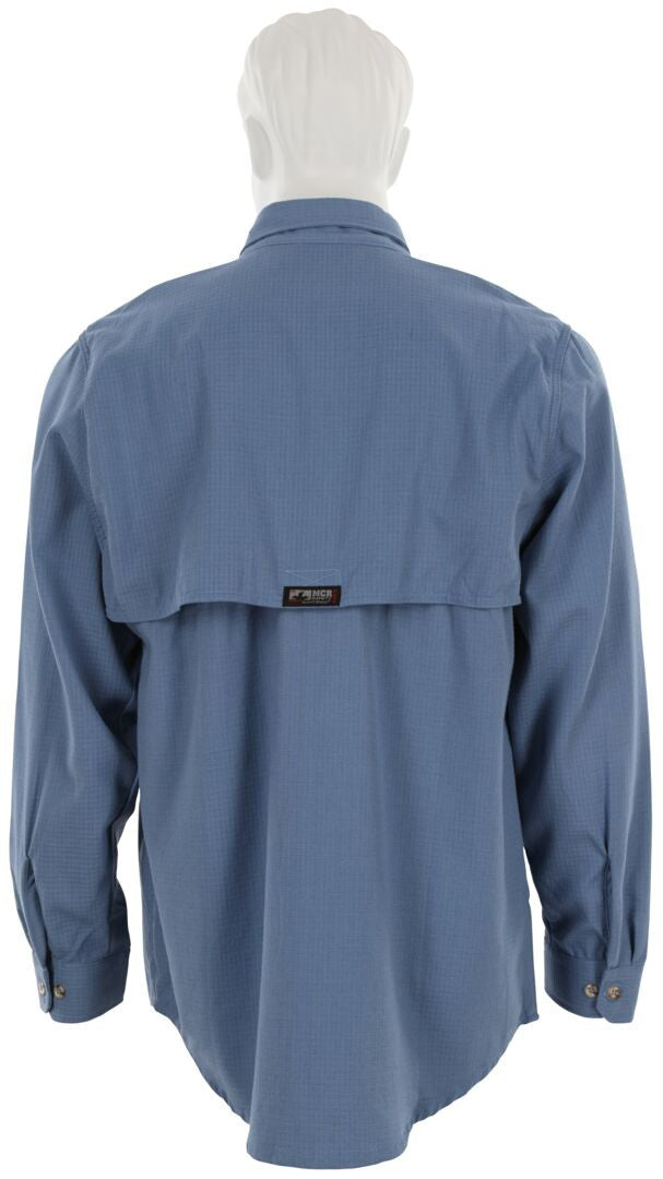 MCR Safety SBS1006 - Summit Breeze® Flame Resistant (FR) Shirt - Medium Blue 5.5-ounce Inherent Blend Material - Long Sleeve with Vented Underarms and Back - CAT 2 - ASTM F1930 Tested - Less Than 5% Body Burn when Worn with our P2D Jeans — manufacturer image 4