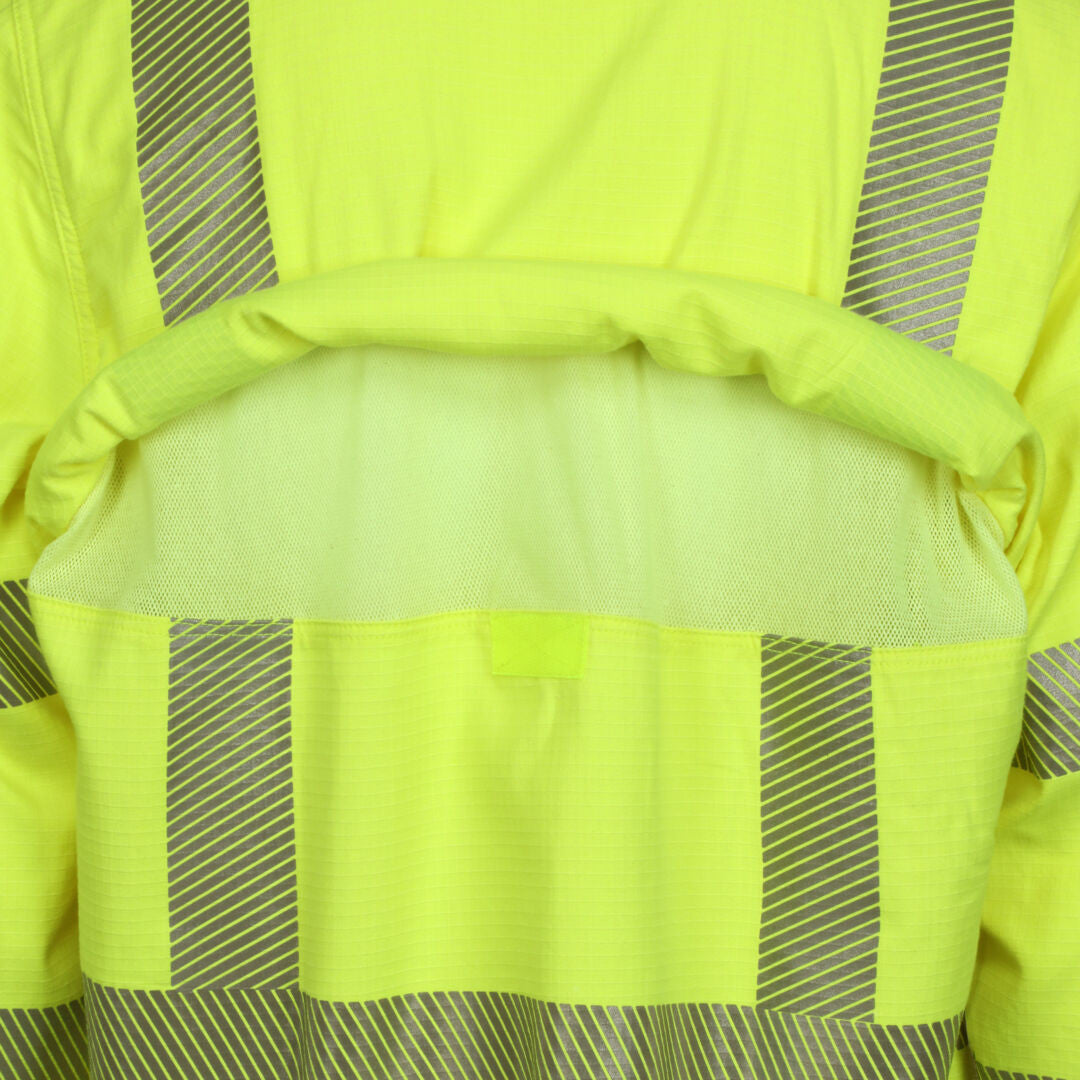 MCR Safety SBS1027 - Summit Breeze® Class 3 Flame Resistant (FR) Shirt - Lime 5.5-ounce Inherent Blend Material - Long Sleeve with Vented Underarms and Back - CAT-2 - ASTM F1930 Tested - Less Than 5% Body Burn when Worn with our P2D Jeans — manufacturer image 4