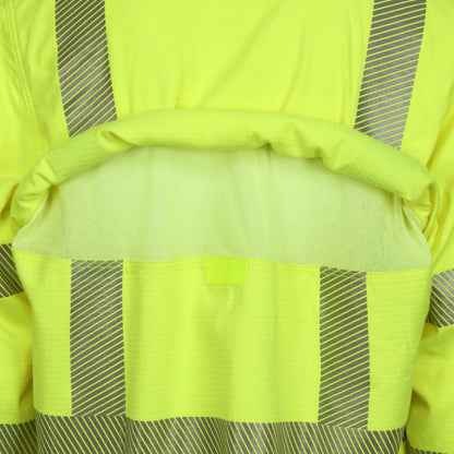 MCR Safety SBS1027 - Summit Breeze® Class 3 Flame Resistant (FR) Shirt - Lime 5.5-ounce Inherent Blend Material - Long Sleeve with Vented Underarms and Back - CAT-2 - ASTM F1930 Tested - Less Than 5% Body Burn when Worn with our P2D Jeans — manufacturer image 4