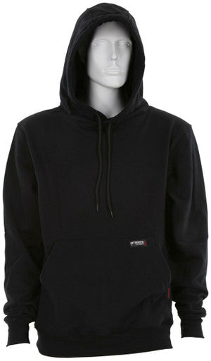 MCR Safety SS2BK - MCR Safety FR Gear - Black Flame Resistant (FR) Hooded Pullover Sweatshirt - 95% Cotton / 5% Spandex - Interlock Fleece Shell - NFPA 70E and NFPA 2112 Compliant