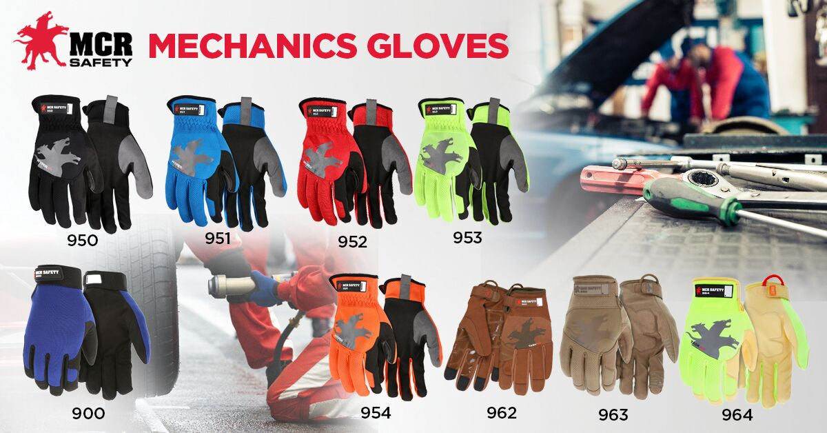 MCR Safety 962 - MCR Safety Mechanics Gloves with TaskFit™ Design - Brown Goatskin Leather Palm - Nylon Spandex Back - Reinforced Steel Cable Rope Channel - Adjustable Hook and Loop Wrist Closure - Rope Channel on Palm Reinforced with Rough Kevlar® — manufacturer image 2