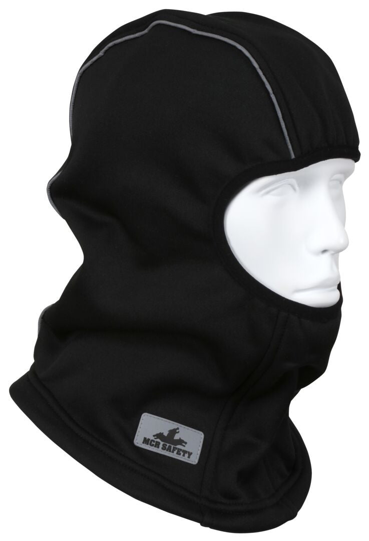 MCR Safety BLCVB - Polyester Fleece Lined Balaclava - Black with Reflective Binding - One Size Fits All - 250-Gram Polyester Fleece Lining - Comfortable and Warm — manufacturer image 4