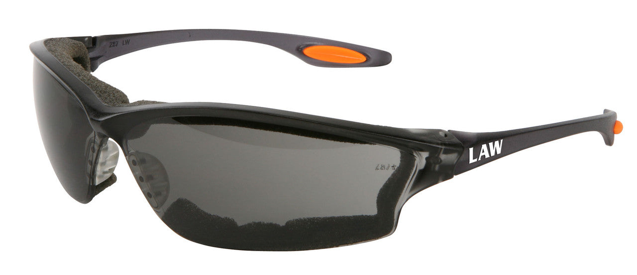 MCR Safety Law® LW3 Series - Foam Lined Safety Glasses - Soft Secure TPR Nose Piece and Temple Inserts - Dielectric Containing No Metal Pieces — manufacturer image 2