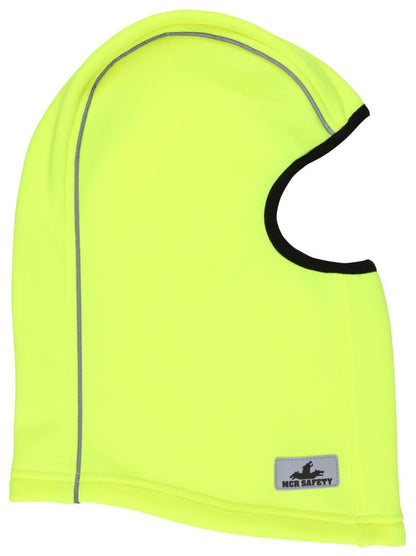 MCR Safety BLCVL - Polyester Fleece Lined Balaclava - Fluorescent Lime with Reflective Binding - One Size Fits All - 250-Gram Polyester Fleece Lining - Comfortable and Warm — manufacturer image 4