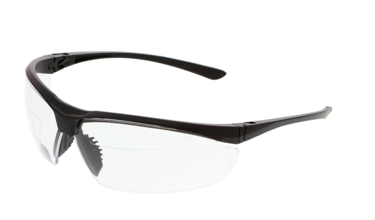 MCR Safety VL2 - VL2 Series Safety Glasses - Soft Secure TPR Nose Piece - Streamlined 3-Point Ratcheting Temples - Athletic Inspired Design - Dual Segment Reader Options and Photochromic Option Available — Sold by Pair — manufacturer image 9