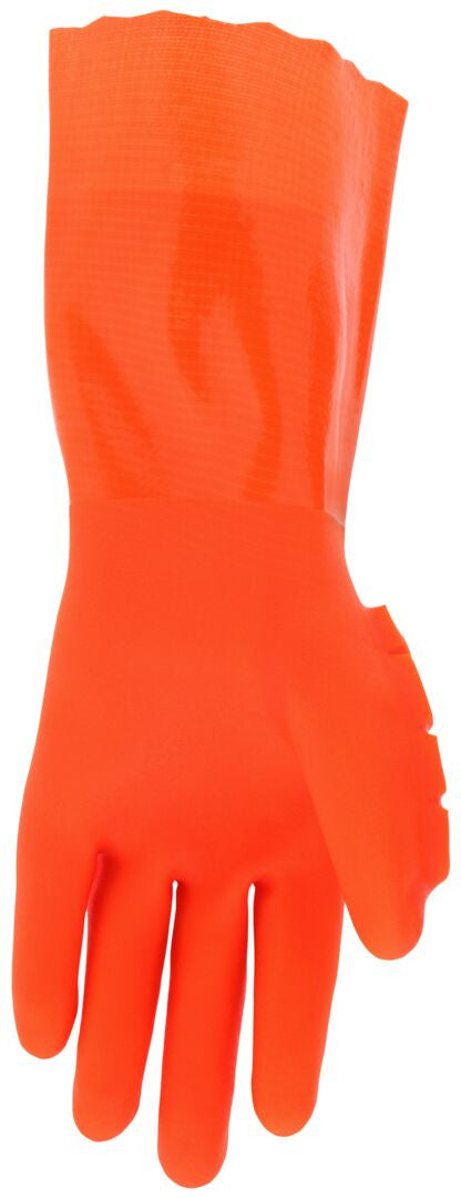 N2658HVO - Ninja® Alchemy Work Gloves - 15-Gauge Nylon Shell - Fully Double Coated with PVC - TPR Back-of-Hand Impact Protection - 14-Inch Gauntlet Cuff - Hi-Visibility Waterproof Glove with Level 2 Impact Protection