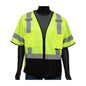 Viz-Up™ ANSI Type R Class 3 Five Pocket Solid Front/Mesh Back Vest with Black Bottom Front