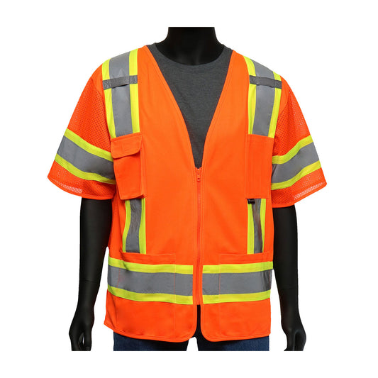 Viz-Up™ ANSI Type R Class 3 Two-Tone Surveyor Six Pocket High-Visibility Safety Vest