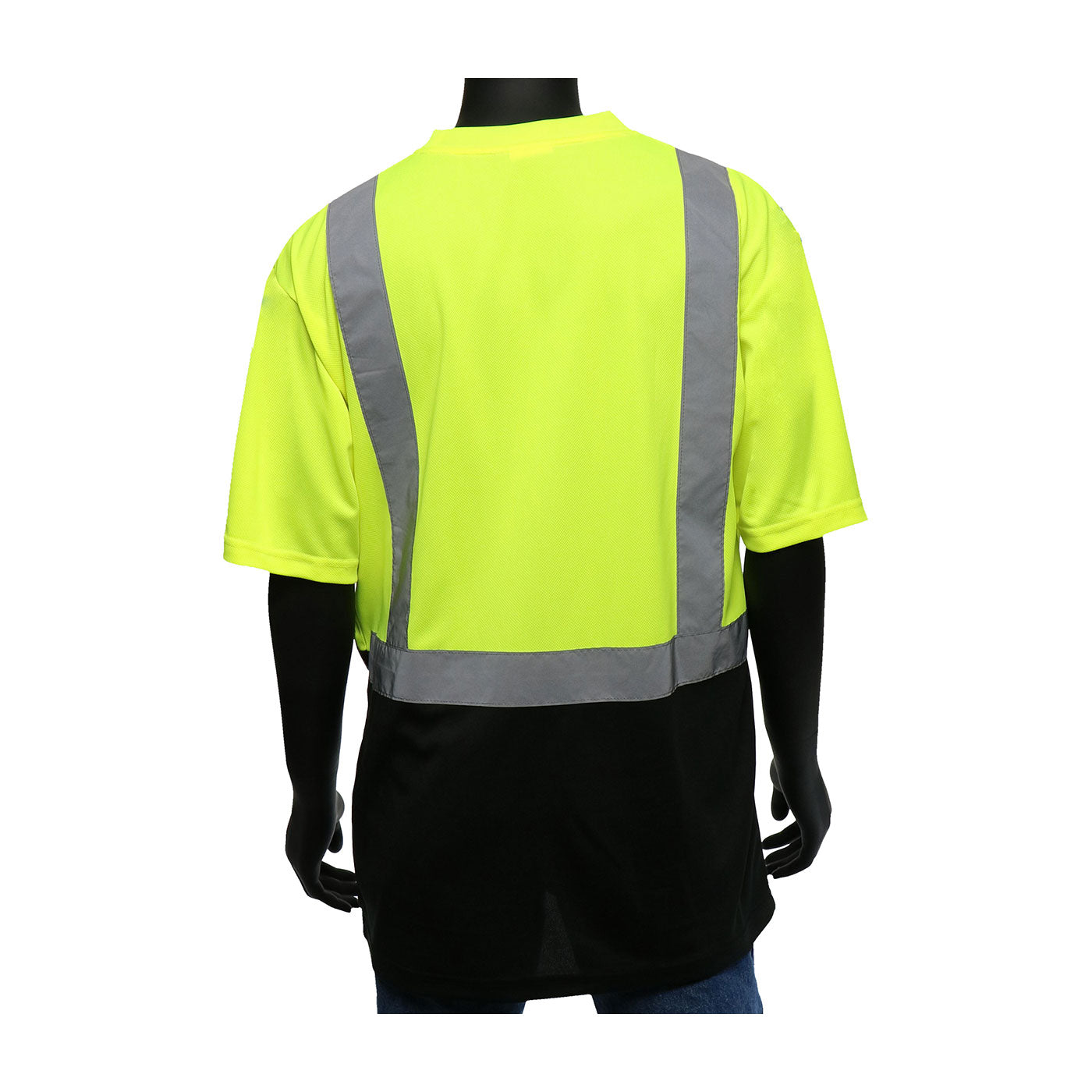 Viz-Up™ ANSI Type R Class 2 Short Sleeve T-Shirt with Black Bottom Front