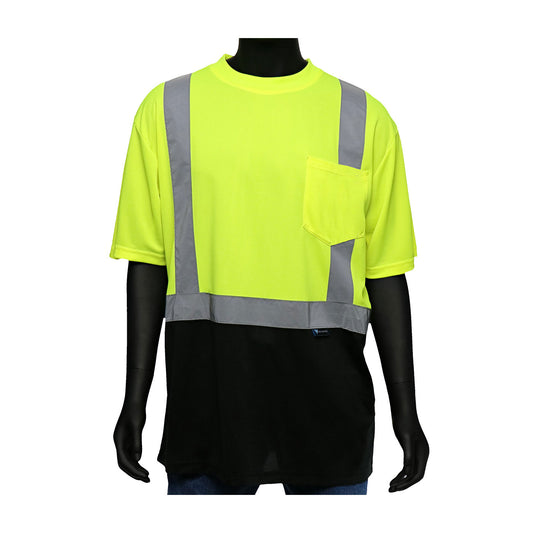 Viz-Up™ ANSI Type R Class 2 Short Sleeve T-Shirt with Black Bottom Front