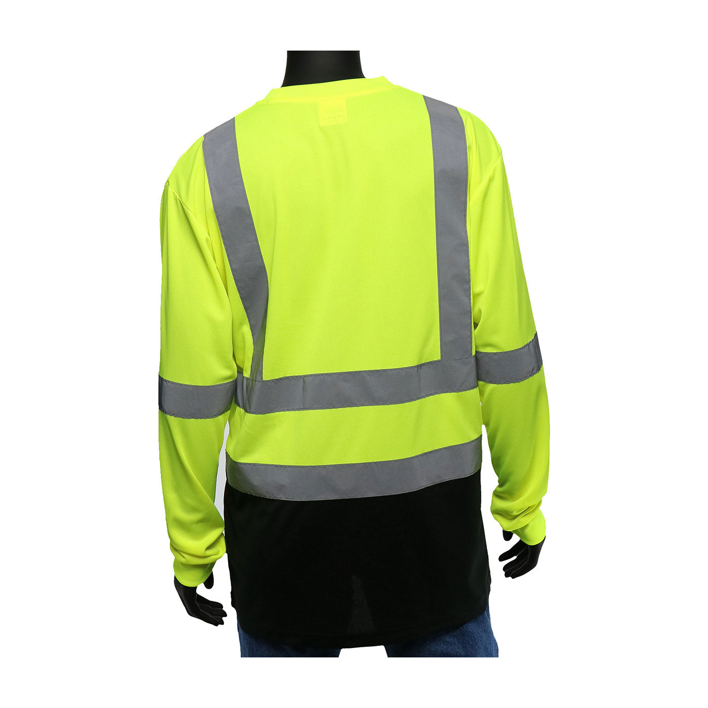 Viz-Up™ ANSI Type R Class 3 Long Sleeve T-Shirt with Black Bottom Front