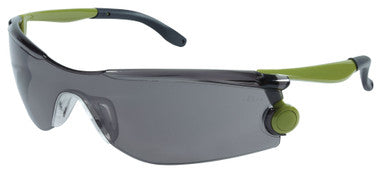 MCR Safety MT1 - MT1 Series Safety Glasses - Green and Black Rotating Temples - Non-Slip TPR Temple Grip and Nose Piece - Rotating Temples Fold Flat for Easy Storage