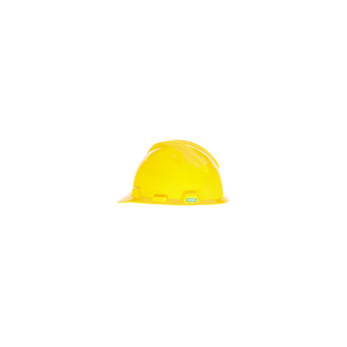 MSA V-Gard® Hard Hat Cap Style - V-Gard Slotted Cap, Yellow, w/Fas-Trac III Suspension