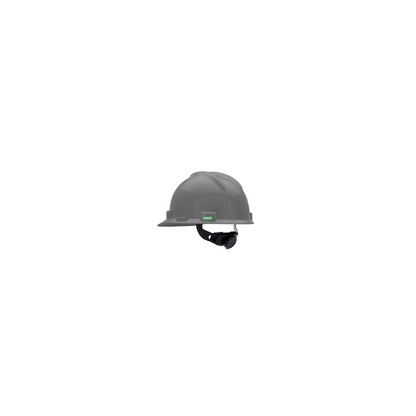 MSA V-Gard® Hard Hat Cap Style - V-Gard Slotted Cap, Navy (Gray), w/Fas-Trac III Suspension