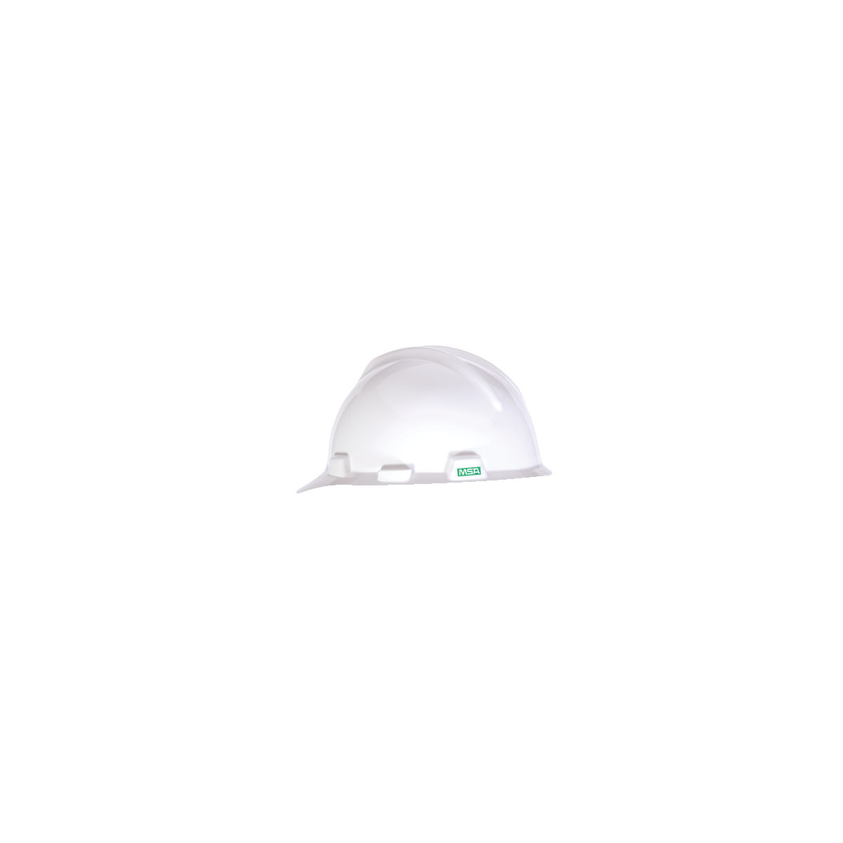 MSA V-Gard® Hard Hat Cap Style - V-Gard Slotted Cap, White, LG, w/Fas-Trac III