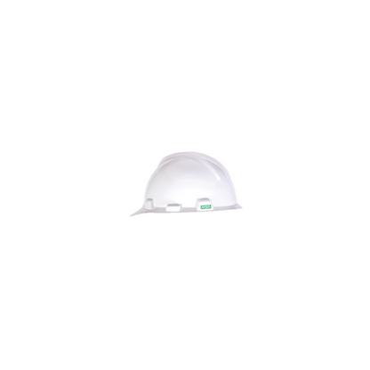 MSA V-Gard® Hard Hat Cap Style - V-Gard Slotted Cap, White, LG, w/Fas-Trac III