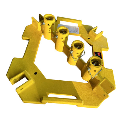 KStrong® Guardrail 4-way Baseplate with Powder Coated Steel and Locking Pins