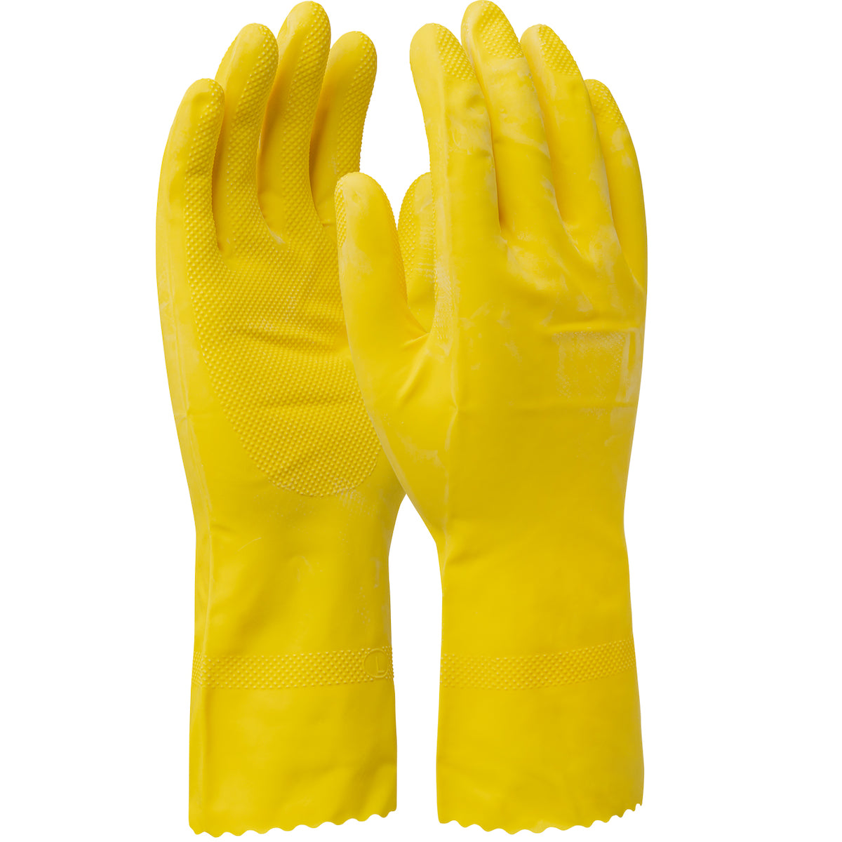 Assurance 48-L162Y – Unsupported Latex, Flock Lined with Raised Diamond Grip - 16 Mil