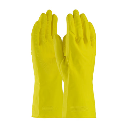 Assurance 48-L212Y – Unsupported Latex, Industrial Flock Lined with Raised Diamond Grip - 21 Mil