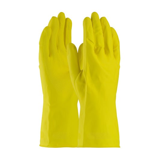 Assurance 48-L212Y – Unsupported Latex, Industrial Flock Lined with Raised Diamond Grip - 21 Mil