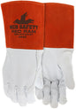 Red Ram Welding Gloves, Premium A-Grade Grain Goatskin, Kevlar Sewn, Gauntlet Cuff