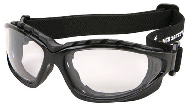 MCR Safety RP3 - Swagger® RP3 Series - Black Foam Lined Safety Glasses - Flame Resistant Hypoallergenic Closed Cell Foam Seal - Interchangeable Head Band Included