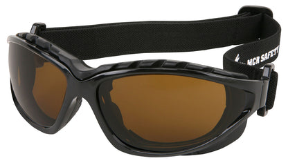 MCR Safety RP3 - Swagger® RP3 Series - Black Foam Lined Safety Glasses - Flame Resistant Hypoallergenic Closed Cell Foam Seal - Interchangeable Head Band Included — manufacturer image 3