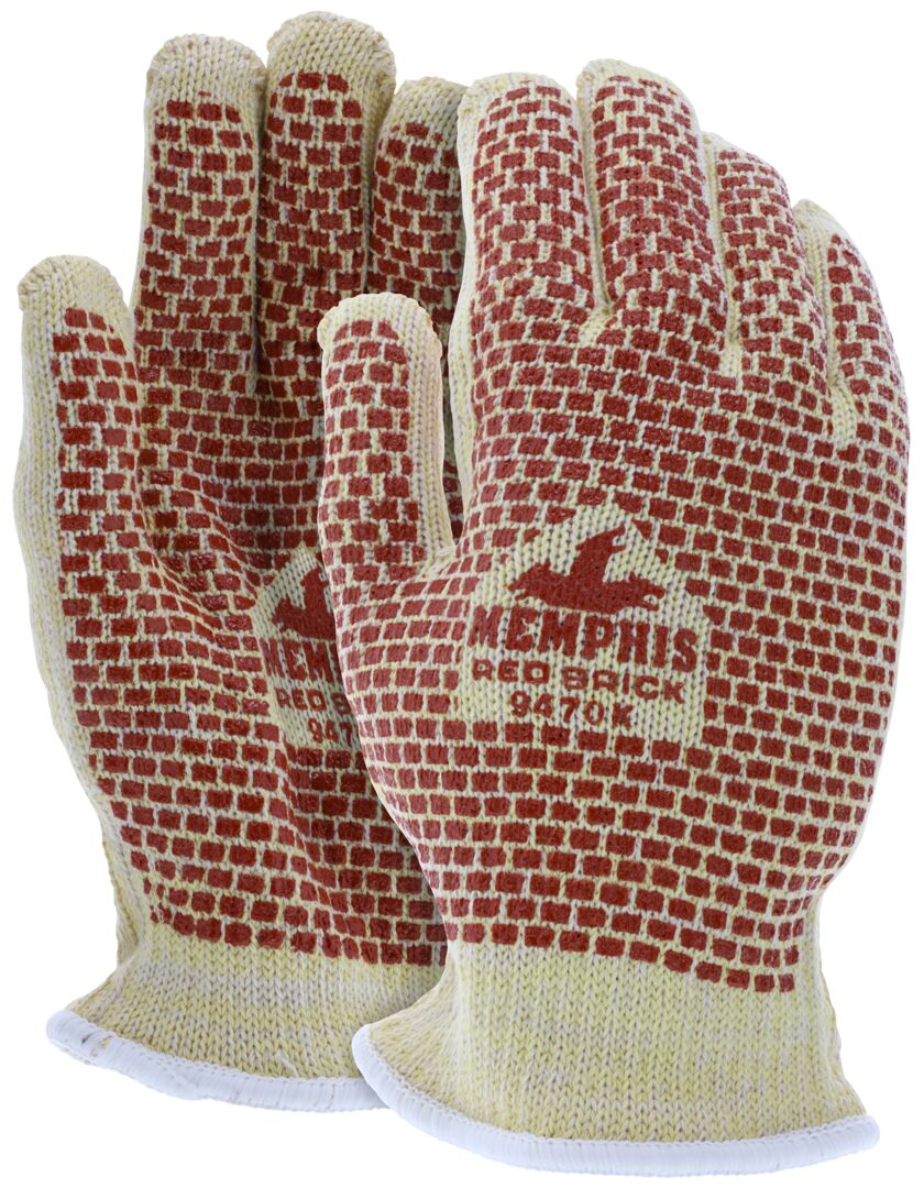 9470K - MCR Safety CutPro® - Heavyweight Kevlar® Cotton - Cut Resistant Work Gloves - 2-Sided Nitrile Blocks - Cut and Heat Resistant Gloves