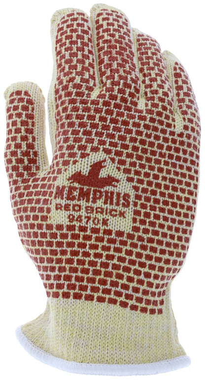 9470K - MCR Safety CutPro® - Heavyweight Kevlar® Cotton - Cut Resistant Work Gloves - 2-Sided Nitrile Blocks - Cut and Heat Resistant Gloves