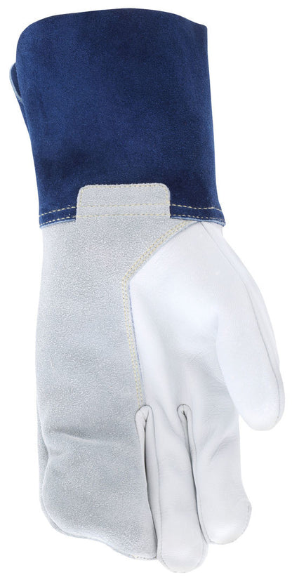 Mustang® Top Grain Goatskin MIG/TIG Welding Mitt, Kevlar Felt Lined, Gauntlet Cuff