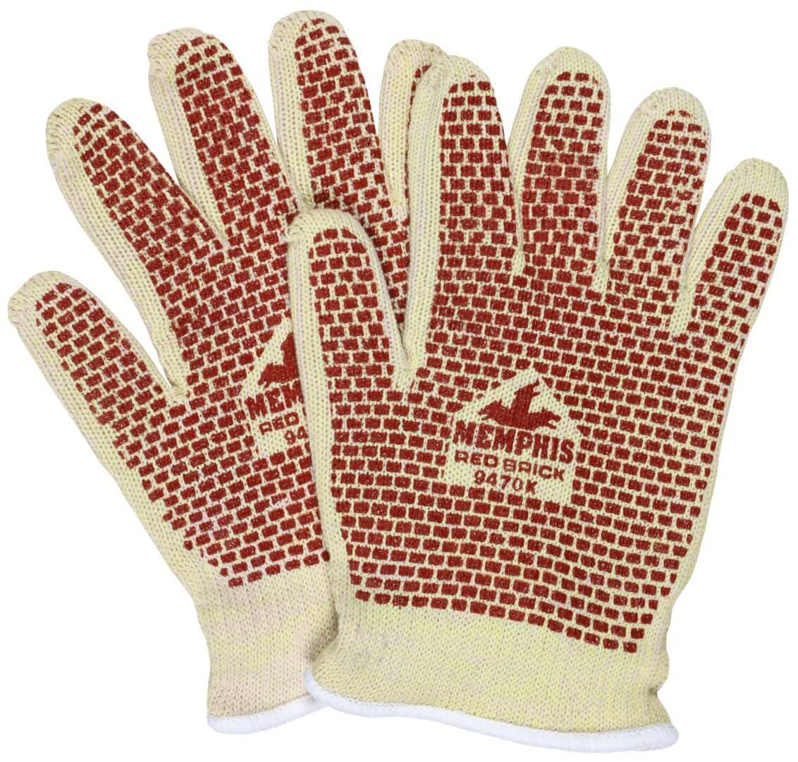 9470K - MCR Safety CutPro® - Heavyweight Kevlar® Cotton - Cut Resistant Work Gloves - 2-Sided Nitrile Blocks - Cut and Heat Resistant Gloves