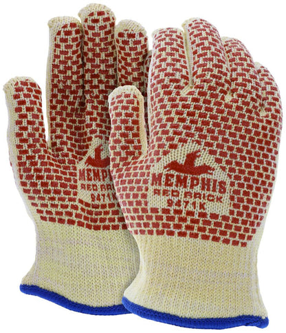 9471K - MCR Safety CutPro® - Heavyweight Kevlar® Cotton Cut-Resistant Work Gloves - 2-Sided Nitrile Blocks - Size Medium - Cut and Heat Resistant Gloves