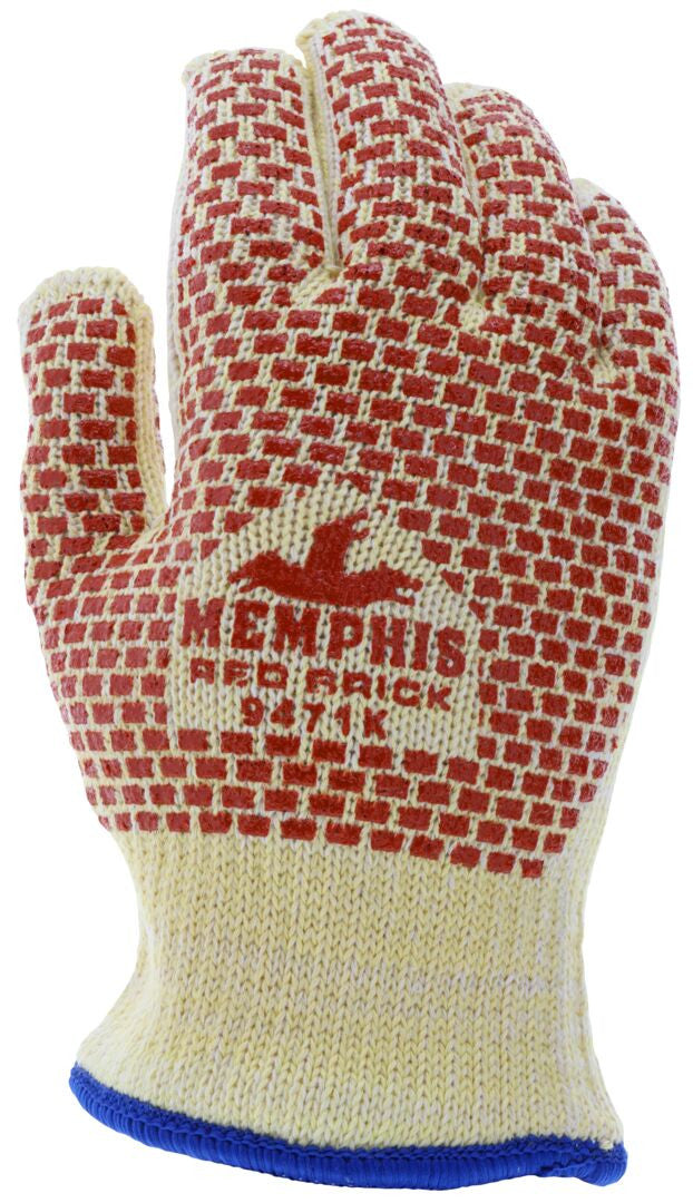9471K - MCR Safety CutPro® - Heavyweight Kevlar® Cotton Cut-Resistant Work Gloves - 2-Sided Nitrile Blocks - Size Medium - Cut and Heat Resistant Gloves