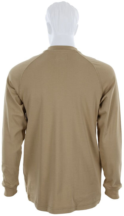 MCR Safety H1T - MCR Safety FR Gear - Tan Flame Resistant (FR)Work Shirt - Long Sleeve Henley Shirt - 100% Cotton - NFPA 70E and NFPA 2112 Compliant — manufacturer image 5