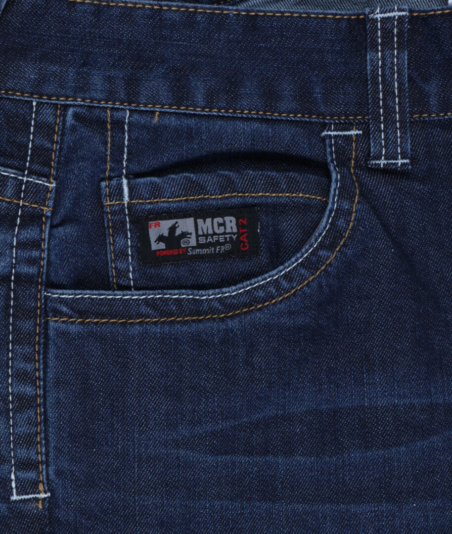 MCR Safety P2D - MCR Safety FR Gear - Vintage Flame Resistant FR Jeans - Light Weight and Stretchable Material - Blue Denim Cotton and Spandex Fabric - FR Jeans Meet NFPA 70E and 2112 Requirements — manufacturer image 9