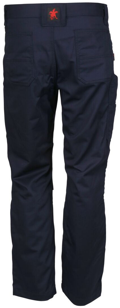 MCR Safety PT2N - MCR Safety FR Gear - Flame Resistant FR Navy Work Pants - 7 oz. 88% Cotton and 12% Nylon Twill Fabric - CAT2 / ATPV 8.6 cal/cm² - Button Up and Zippered Fly Front - Reinforced and Pleated Knees for Easier Bending, Stooping, and Climbing — manufacturer image 3