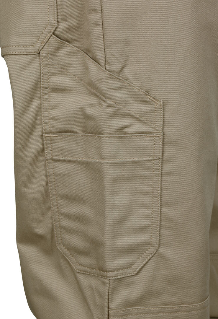 MCR Safety PT2T - MCR Safety FR Gear - Flame Resistant FR Tan Work Pants - 7 oz. 88% Cotton and 12% Nylon Twill Fabric - CAT2 / ATPV 8.6 cal/cm² - Button Up and Zippered Fly Front - Reinforced and Pleated Knees for Easier Bending, Stooping, and Climbing — manufacturer image 7
