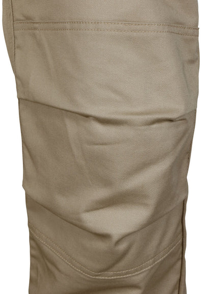 MCR Safety PT2T - MCR Safety FR Gear - Flame Resistant FR Tan Work Pants - 7 oz. 88% Cotton and 12% Nylon Twill Fabric - CAT2 / ATPV 8.6 cal/cm² - Button Up and Zippered Fly Front - Reinforced and Pleated Knees for Easier Bending, Stooping, and Climbing — manufacturer image 8