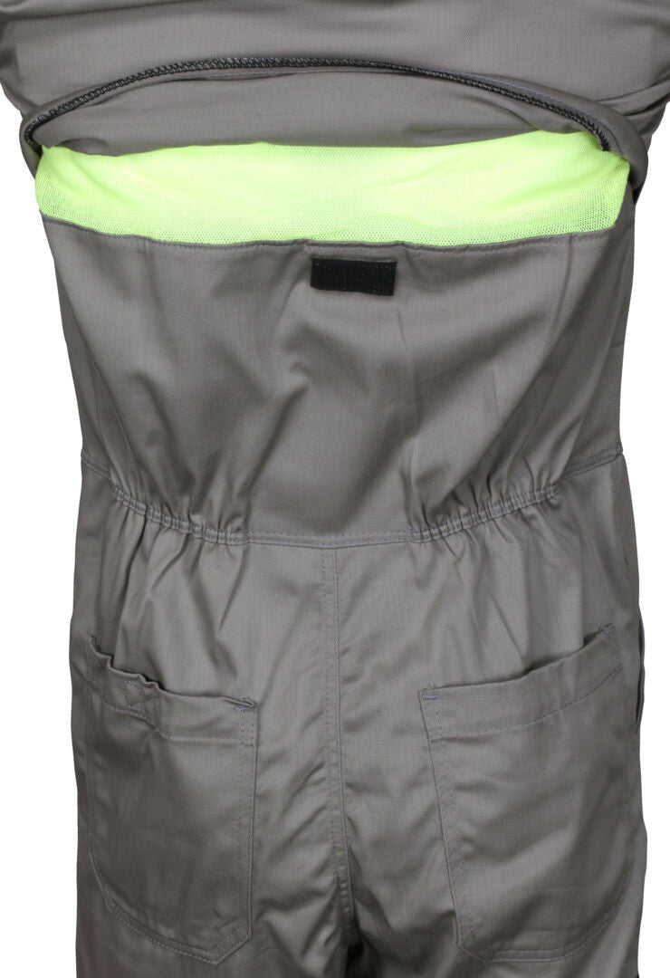 MCR Safety SBC2011 - Summit Breeze® Flame Resistant (FR) Coverall - Gray 7-ounce Cotton Material - Long Sleeve Coverall with Vented Underarms and Back - 1 Inch Silver FR Reflective Stripes -CAT2 — manufacturer image 7