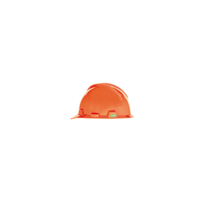 MSA V-Gard® Hard Hat Cap Style - V-Gard Slotted Cap, Hi-Viz Orange, LG, w/Fas-Trac III