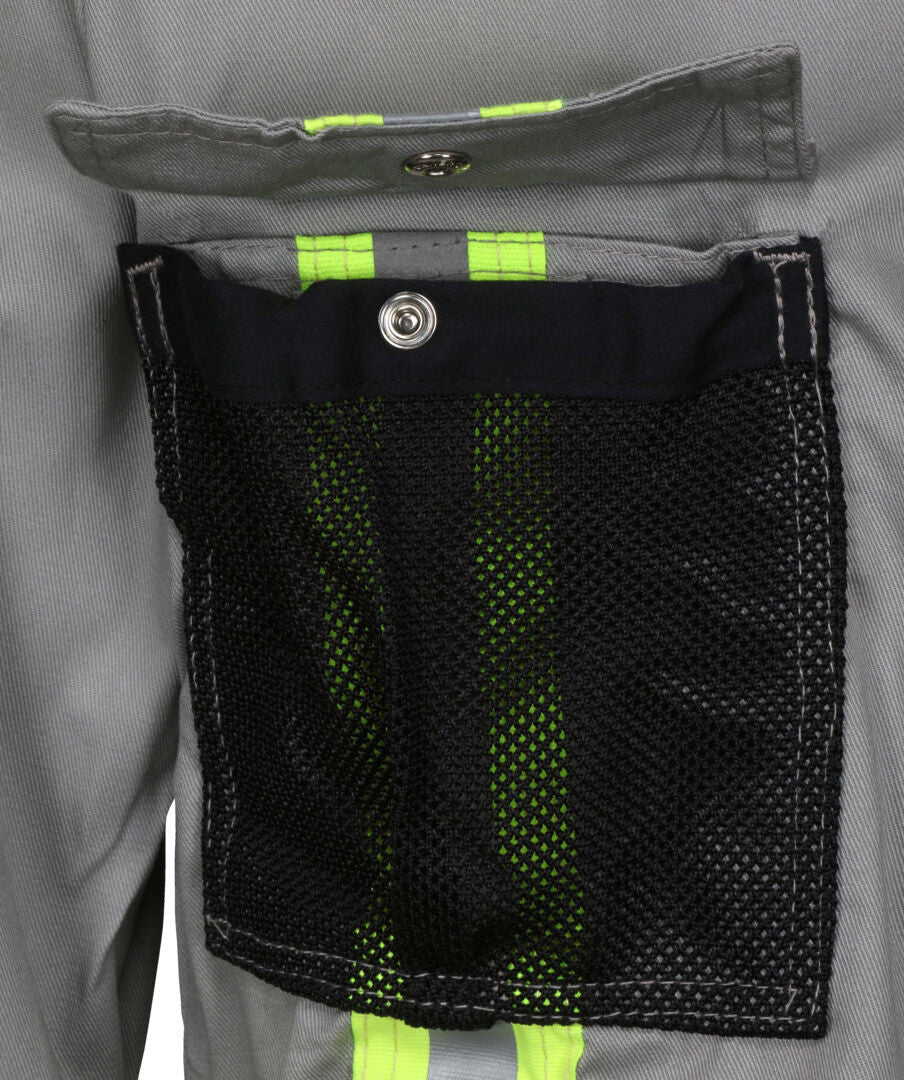 MCR Safety SBC2031 - Summit Breeze® Flame Resistant (FR) Coverall - Gray 7-ounce 100% Cotton - Long Sleeve - 3 Inch Triple Trim FR Reflective Stripes - CAT2 - Patented Underarm and Back Vents - Ultimate Solution for Comfort, Protection, and Heat Stress — manufacturer image 10