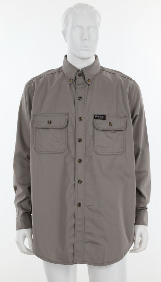 MCR Safety SBS2001 - Summit Breeze ® Flame Resistant (FR) Shirt - Gray 7-ounce 100 % Cotton Material - Long Sleeve Shirt with Vented Underarms and Back - CAT 2 - ASTM F1930 Tested - Zero 2nd and 3rd Degree Burn when Wearing our P2D FR Jeans! — manufacturer image 2