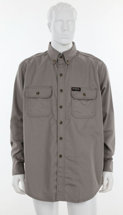 MCR Safety SBS2001 - Summit Breeze ® Flame Resistant (FR) Shirt - Gray 7-ounce 100 % Cotton Material - Long Sleeve Shirt with Vented Underarms and Back - CAT 2 - ASTM F1930 Tested - Zero 2nd and 3rd Degree Burn when Wearing our P2D FR Jeans! — manufacturer image 2