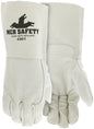 Grain Cowhide MIG/TIG Welding Gloves, Kevlar Sewn, Leather Gauntlet Cuff