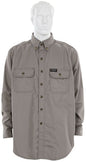 MCR Safety SBS2001 - Summit Breeze ® Flame Resistant (FR) Shirt - Gray 7-ounce 100 % Cotton Material - Long Sleeve Shirt with Vented Underarms and Back - CAT 2 - ASTM F1930 Tested - Zero 2nd and 3rd Degree Burn when Wearing our P2D FR Jeans!