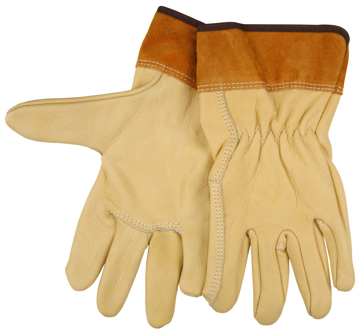 Grain Cowhide Leather MIG/TIG Welding Gloves, Safety Cuff, Select Grade