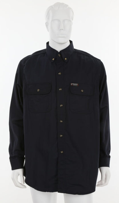 MCR Safety SBS2002 - Summit Breeze® Flame Resistant (FR) Shirt - Navy Blue 7-ounce 100% Cotton Material - Long Sleeve with Vented Underarms and Back - CAT-2 - ASTM F1930 Tested - Zero 2nd and 3rd Degree Burn when wearing our P2D FR Jeans — manufacturer image 2